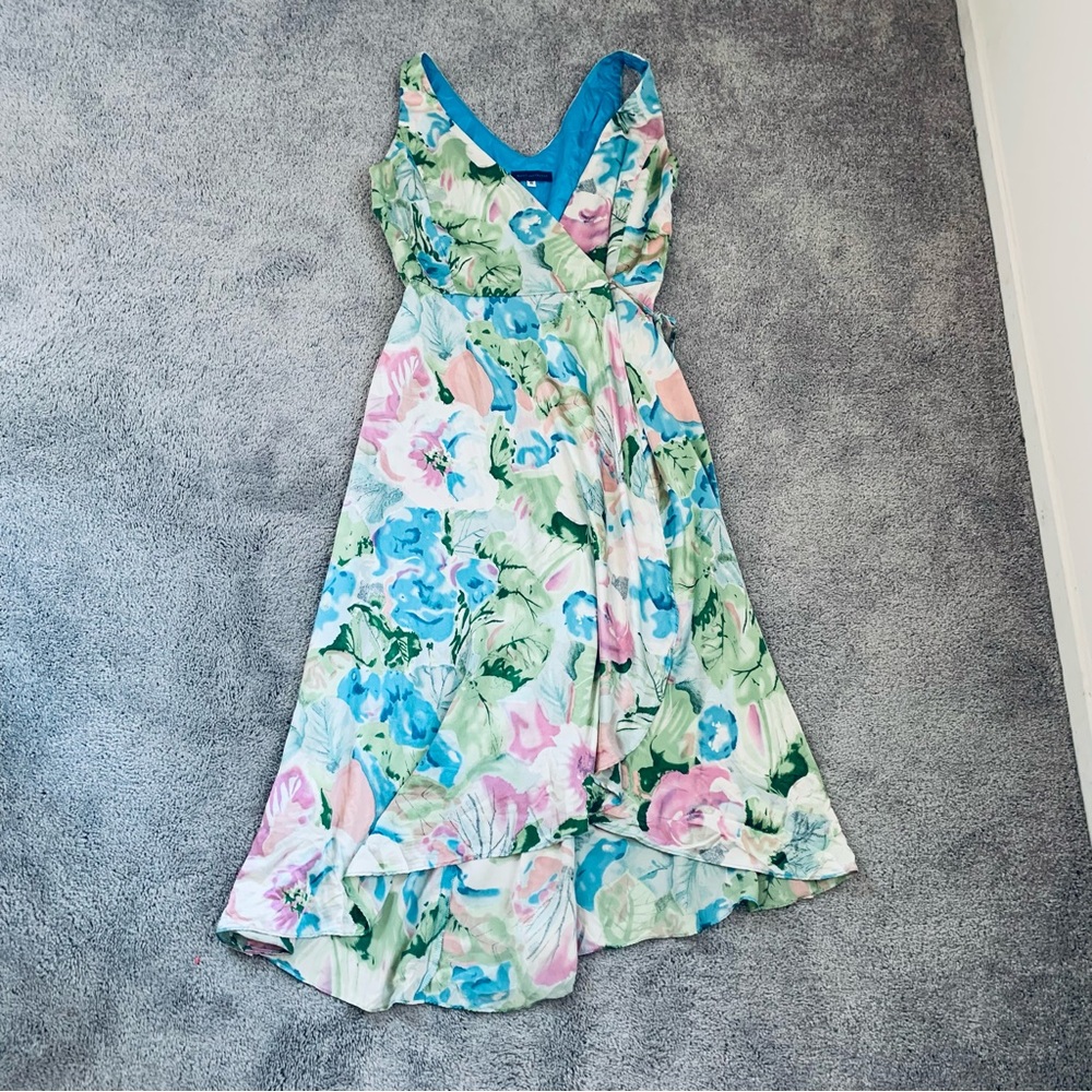 MARIO BALTHAZAR SILK FLORAL MIDI DRESS - Picture 1 of 6